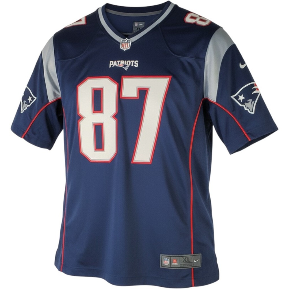 Nike New England Patriots Rob Gronkowski 87 On Field Jersey Mens XL Navy Blue